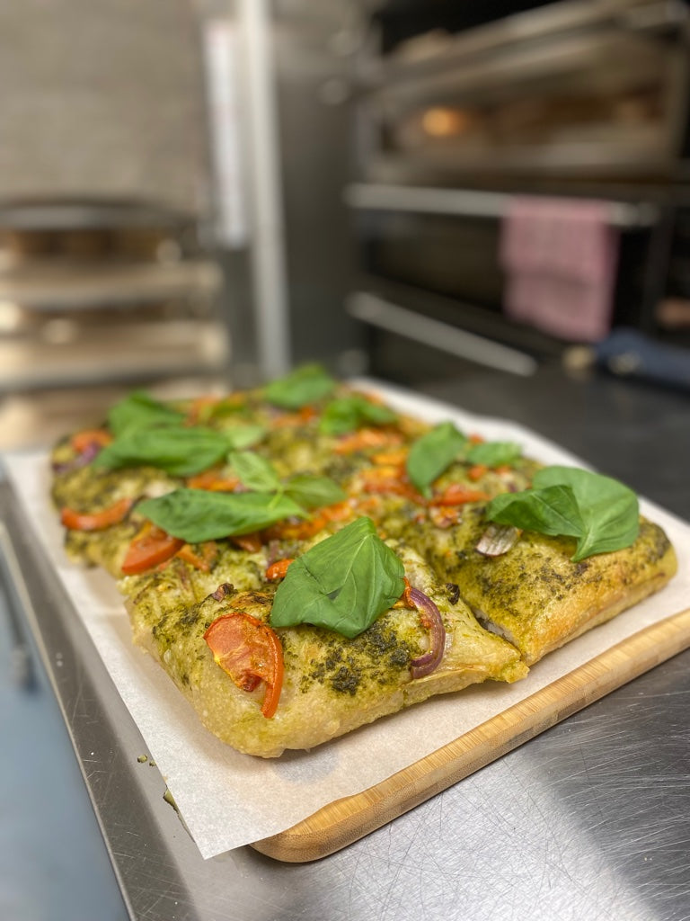 Focaccia.Found at Four Bakery, Jersey –  Channel Islands.