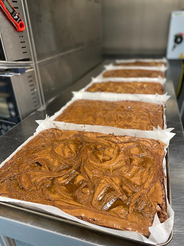 Salted caramel brownie. Four Bakery, Jersey – Channel Islands.