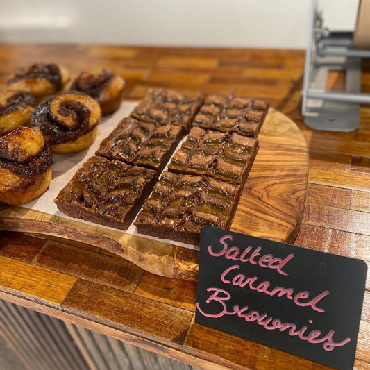 Salted caramel brownie. Four Bakery, Jersey –  Channel Islands.